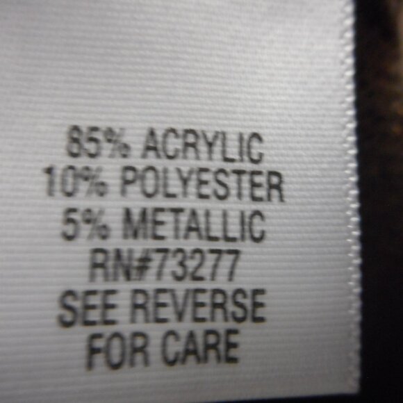 APT. 9: women's top, sweater , glittery, crew neck, size XL  brown - Picture 4 of 6